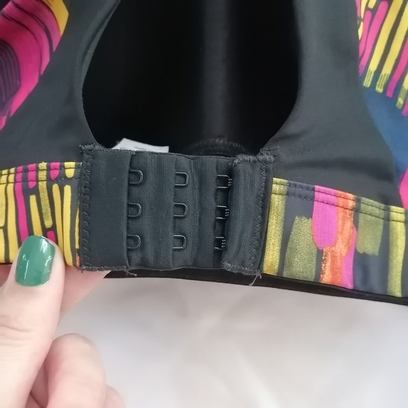 Brooks Juno Velcro Strap Adjustable High Support Sports Bra Plus Size 40D - Picture 10 of 16